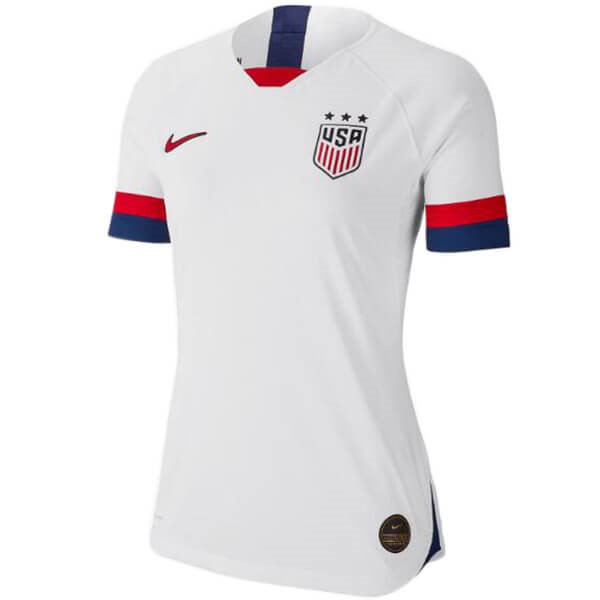 Camiseta Estados Unidos Replica Primera Ropa Mujer 2019 Blanco